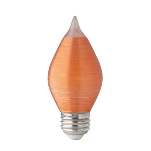4 Watt C15 LED - Satin Spun - Amber - Medium base - 2100K - 240 Lumens - 120 Vol - Picture 1 of 6
