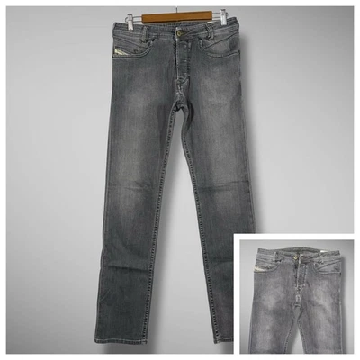 Diesel Jeans Para Hombres 30x32 Gris Denim Iakop Regular Ajustado Cónico Elastizado Pantalones de Sudadera Foto 1 de 4