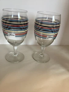 Set of 2 Fiesta 16 oz Water Wine Goblets Fiesta Ware signed. 7” tall - Picture 1 of 15