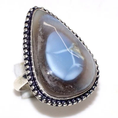 Owhyee Eye Opal 925 Silver Plated Handmade Ring US 11 Exquisite Jewelry JW - Image 1 of 3