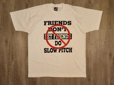 Camiseta Gráfica Vintage de Béisbol Softbol Puntada Única XL Hecha en EE. UU. Nueva Años 90 Foto 1 de 4