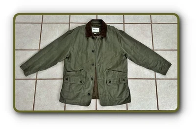 Chaqueta Orvis Para Hombre XL Verde Oliva Campo Granero Abrigo Pana Tareas Forro Acolchado Foto 1 de 4