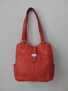 TIGNANELLO Schultertasche Tasche Handtasche Leder orange - Bild 1 von 9