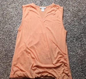 Camiseta sin mangas Athleta para mujer Med Breezy Wrap fluida drapeado cactus melocotón modal - Imagen 1 de 6