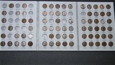 LINCOLN WHEAT CENT PENNY SET LOT 75 COINS 1909 VDB 1940 EXCEPTIONAL COLLECTION - Image 1 of 4