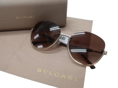 Gafas de sol BVLGARI hechas en Italia media llanta forma redonda bisagra de resorte e108 Foto 1 de 4