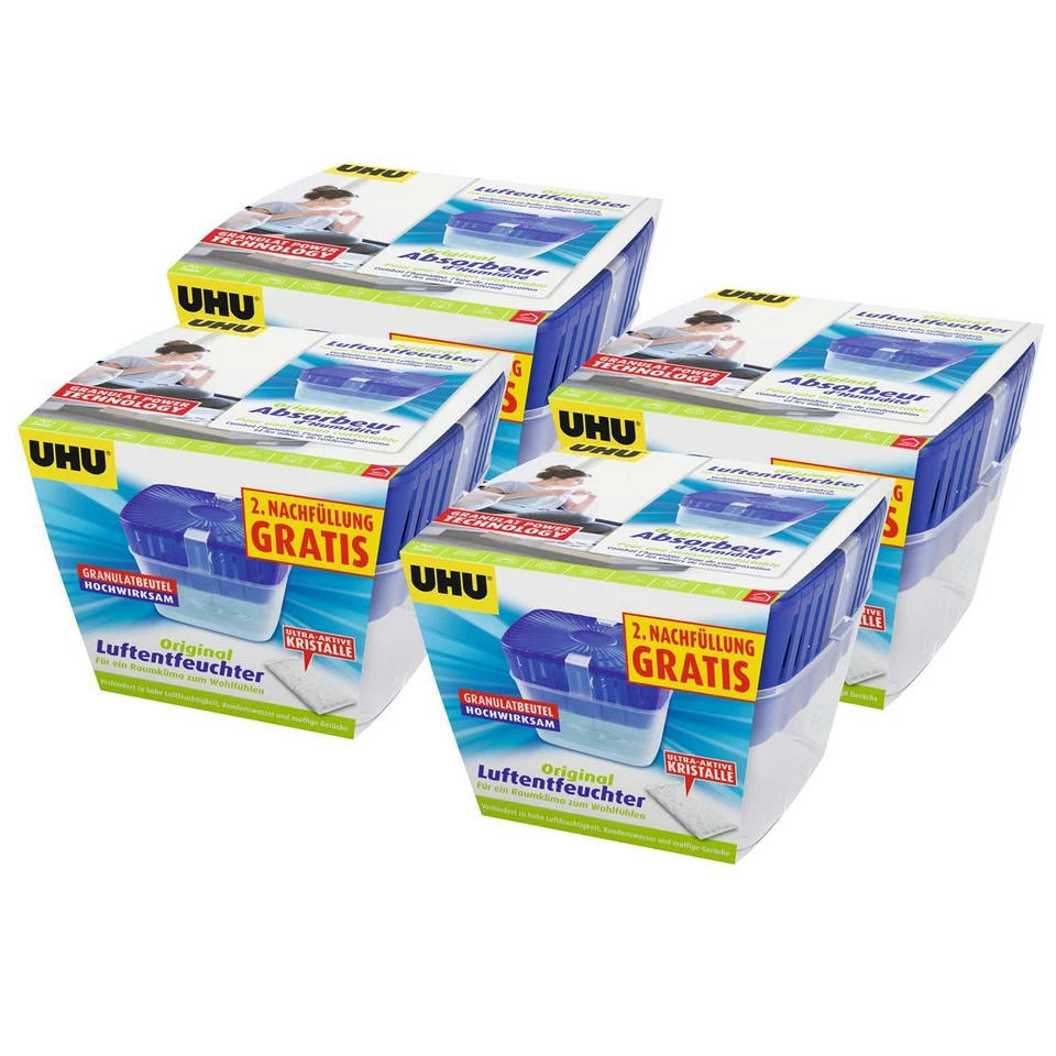 4x UHU 47130 Luftentfeuchter Original 450 g