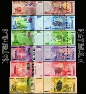 UGANDA FULL SET 6 PCS 1000 to 50000 Shilliings 2010-2023 Pick-49 to Pick-54 UNC - Picture 1 of 1