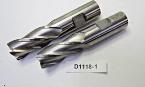 COMOL X 3/4" X 3/4"x1 x 3.8" 4 FLUTE M42 COBALT END MILL (lot of 2) D1118-1 B3 - Picture 1 of 3