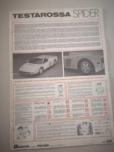 Instruction for Ferrari Pocher Testarossa cabriolet K52 K54 K61 1/8 Scale - Picture 1 of 2