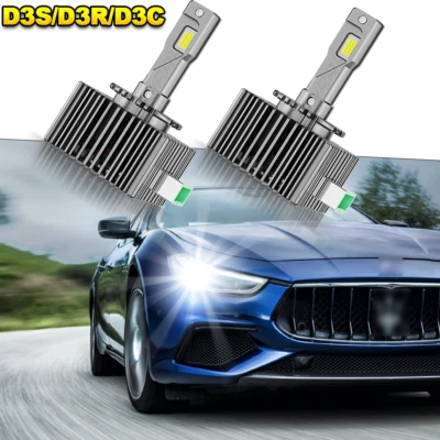 Nuevo ajuste 2014-2018 Maserati Ghibli - Par de bombillas de faros LED D3S haz alto/bajo Foto 1 de 4