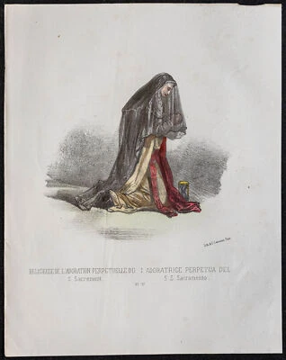 1862 - Religious L'Adoration Perpetual Of Blessed Sacrament - Costume - Bild 1 von 3