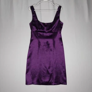 Connect Apparel Dress 14 Purple Shiny Empire Sleeveless Coquette Y2K Fairy Hoco - Picture 1 of 12