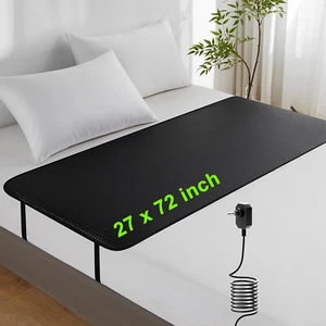 Therapy EMF Grounding Mats Conductive Carbon Leatherette Pad for Better Sleep - Picture 1 of 14