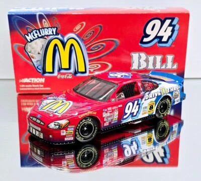 BILL ELLIOTT 2000 MCDONALDS MCFLURRY 1/24 ACCIÓN FUNDIDO A PRESIÓN Foto 1 de 3