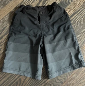 Art Class Swim Shorts / Trunks Boys Size 10 Blk Gray Stripe Adjustable Waist - Picture 1 of 3
