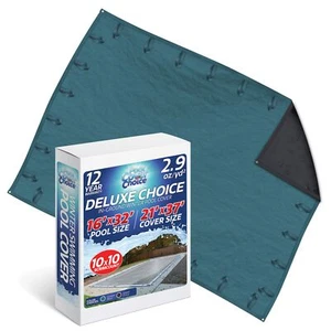 PoolCoverChoice Winter Swimming Pool Cover for 16 ft x 32 ft Rectangular Pool - Picture 1 of 3