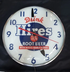 Drink Hires Root Beer with Roots Barks Herbs Since 1876 Wall Clock GS00101 - Picture 1 of 11