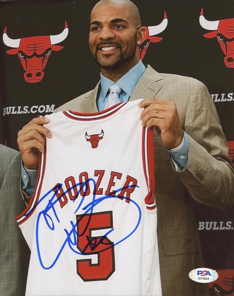 Carlos Boozer Signed Bulls 8x10 Photo PSA COA - Image 1 of 1