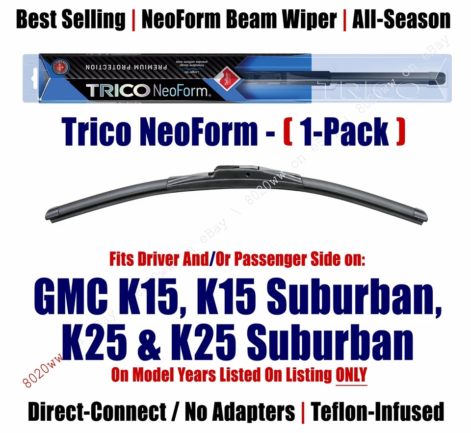 Limpiaparabrisas Super Premium NeoForm (cantidad 1) se adapta a GMC K25/K25 Suburban 1975-1978 - 16160 Foto 1 de 1