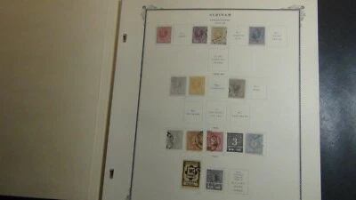 Collection De Timbres Suriname Sur Les Pages Spéciales Scott Est 275 Timbres - Photo 1/4