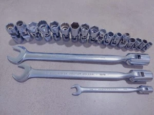 Proto 20 pc's.1/2",3/8",1/4" Drive Swivel Socket Set 6/12 pt. & 3pc's FLX wrench - Picture 1 of 12