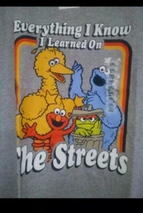 Sesame Street Everything I Know I Learned on the Street Men's T-Shirt Size XL - Bild 1 von 4
