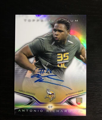 2014 TOPPS PLATINUM ANTONIO RICHARDSON  ROOKIE AUTO VIKINGS - Image 1 of 2