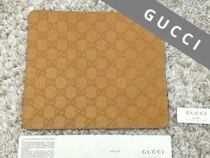 Tapis de souris Gucci GG monogramme marron vintage authentique deadstock jamais utilisé rare - Photo 1/4