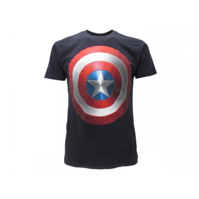 Marvel Avengers T-Shirt stampata ufficiale maglia Capitan America Scudo 0896 - Imagen 1 de 2