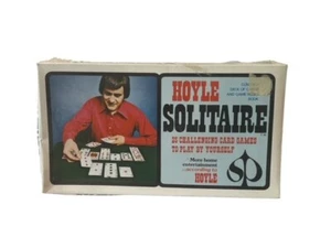 Hoyle Solitaire Playing Card Deck Game Vtg FACTORY SEALED 1970s Stancraft book - Picture 1 of 2