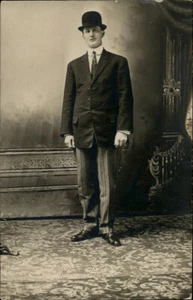 RPPC Nevada,MO Publisher Studio Photo of Man Vernon County Missouri Real Photo - Picture 1 of 5