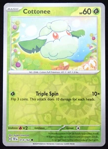 Pokemon TCG Cottonee 014/162 Temporal Forces Reverse Holo Common Card - LP - Picture 1 of 2