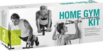 Fila Home Gym Kit Workout Pull-up Pull Up Bar Pullup Ab Wheel Push Up Handles - Image 1 of 4
