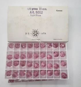 Factory Pack Swarovski Crystal Light Rose 11mm Multi-Faceted Round 5002 Beads - Picture 1 of 2
