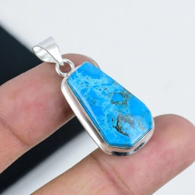Natürlich Türkis Edelstein Handgefertigt 925 Sterling Silber Schmuck Für Gift - Bild 1 von 4