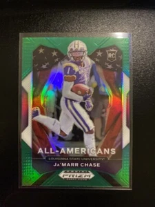 2021 Panini Prizm Draft Picks Green #185 Ja'Marr Chase AA Bengals - Picture 1 of 2