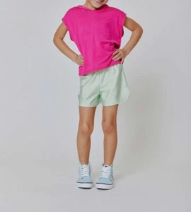 $46 Terez Girl's Pink Relaxed Sleeveless Solid Cropped Pullover Hoodie Size 5 - Picture 1 of 5