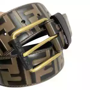 Autentica cintura Fendi in rilievo con logo doppia F taglia 90/34 scontrino £420 - Foto 1 di 8