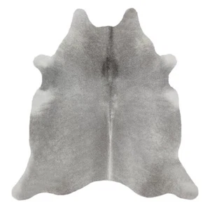 Real GRAY TONES greyish Cowhide Rug natural hair 6X6 Ft Cowhides Cow Hide skin - Picture 1 of 3