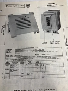1951 SAMS PHOTOFACT Manual FIRESTONE MODEL 4-b-57 Schematic Radio - Bild 1 von 3