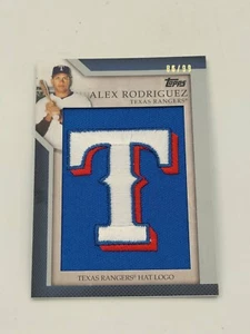 2010 Topps Series 1 Alex Rodriguez Embroidered Hat Logo Patch /99 #MHR-125 - Picture 1 of 2