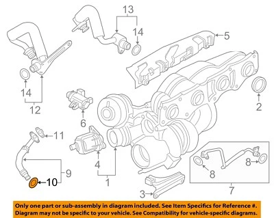 Junta tórica tubo de salida de aceite BMW OEM 12-18 228i xDrive 11427615472 Foto 1 de 2