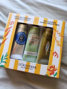 NEW in box L’Occitane My classsic Hand Cream Trio Set Shea Butter Almond Verbena - Picture 1 of 2
