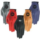 SG Hommes Coloré 100% Cabretta Golf Cuir Gants Noir Bleu Gris Rouge Jaune Or