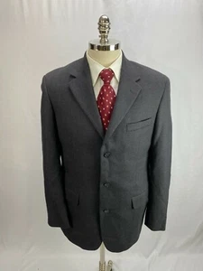 Andrew Fezza Men's Gray Wool Cashmere Blend Blazer Jacket Sport Coat 40L - Picture 1 of 8