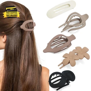 Flache Haarspangen für Frauen flache Krallenspangen French Haarspangen matt flach liegend - Bild 1 von 7
