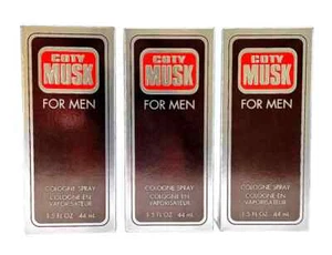 Pack of 3 - Coty Musk for men 1.5 oz Cologne Spray AUTHENTIC in Sealed Box - Picture 1 of 2