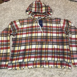 Polo Ralph Lauren Women's Ultrasoft Plaid French Terry Hoodie Size Large $248 - Picture 1 of 5
