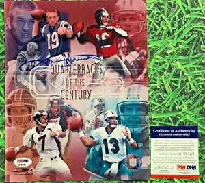 JOHNNY UNITAS AUTOGRAPHED BALTIMORE COLTS 8X10 PHOTO PSA/DNA QBs of the CENTURY - Picture 1 of 2